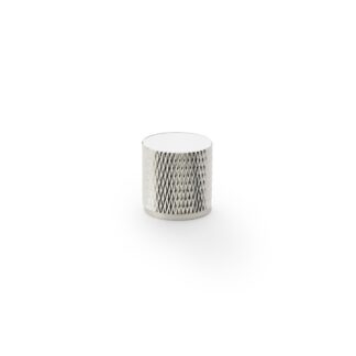 Alexander & Wilks AW800-20-PN Brunel Knurled Cylinder Cupboard Knob - Polished Nickel - 20mm (LEAD TIME: 2-3 DAYS)