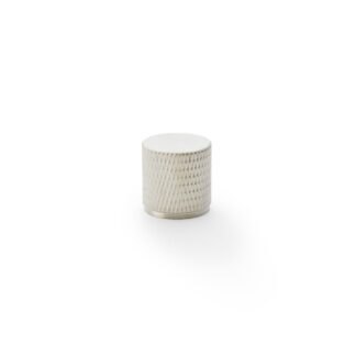 Alexander & Wilks AW800-20-SN Brunel Knurled Cylinder Cupboard Knob - Satin Nickel - 20mm (LEAD TIME: 2-3 DAYS)