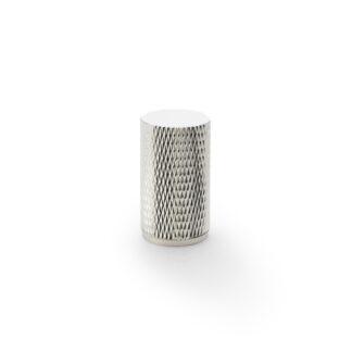 Alexander & Wilks AW800-35-PN Brunel Knurled Cylinder Cupboard Knob - Polished Nickel - 35mm (LEAD TIME: 2-3 DAYS)