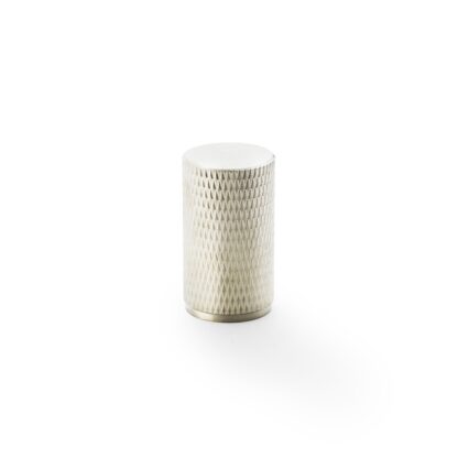 Alexander & Wilks AW800-35-SN Brunel Knurled Cylinder Cupboard Knob - Satin Nickel - 35mm (LEAD TIME: 2-3 DAYS)