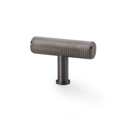 Alexander & Wilks AW801-55-DBZPVD Crispin Knurled T-bar Cupboard Knob - Dark Bronze PVD (LEAD TIME: 2-3 DAYS)