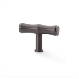 Alexander & Wilks AW801B-55-DBZPVD Crispin Bamboo T-bar Cupboard Knob - Dark Bronze PVD (LEAD TIME: 2-3 DAYS)