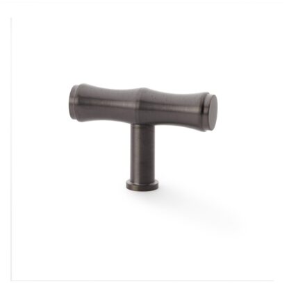 Alexander & Wilks AW801B-55-DBZPVD Crispin Bamboo T-bar Cupboard Knob - Dark Bronze PVD (LEAD TIME: 2-3 DAYS)
