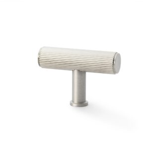 Alexander & Wilks AW801R-55-SN Crispin Reeded T-bar Cupboard Knob - Satin Nickel (LEAD TIME: 2-3 DAYS)