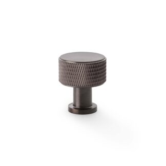 Alexander & Wilks AW807K-29-DBZPVD Lucia Knurled Cupboard Knob - Dark Bronze PVD - 29mm (LEAD TIME: 2-3 DAYS)