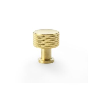 Alexander & Wilks AW807K-29-SBPVD Lucia Knurled Cupboard Knob - Satin Brass PVD - 29mm (LEAD TIME: 2-3 DAYS)