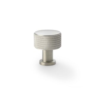 Alexander & Wilks AW807K-29-SN Lucia Knurled Cupboard Knob - Satin Nickel - 29mm (LEAD TIME: 2-3 DAYS)