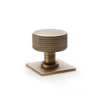 Alexander & Wilks AW807K-35-AB Lucia Knurled Cupboard Knob - Antique Brass - 35mm (LEAD TIME: 2-3 DAYS)