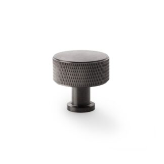 Alexander & Wilks AW807K-35-DBZPVD Lucia Knurled Cupboard Knob - Dark Bronze PVD - 35mm (LEAD TIME: 2-3 DAYS)
