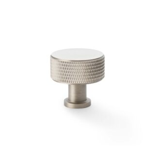 Alexander & Wilks AW807K-35-SN Lucia Knurled Cupboard Knob - Satin Nickel - 35mm (LEAD TIME: 2-3 DAYS)