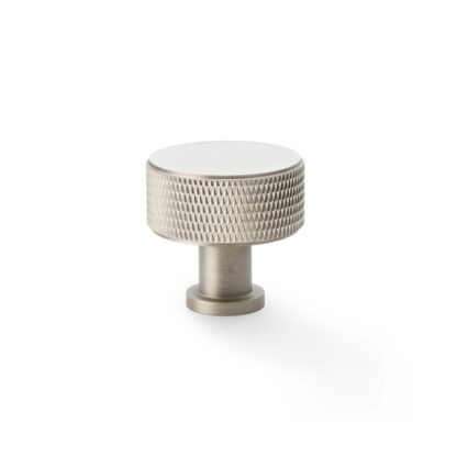 Alexander & Wilks AW807K-35-SN Lucia Knurled Cupboard Knob - Satin Nickel - 35mm (LEAD TIME: 2-3 DAYS)