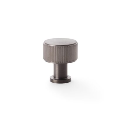 Alexander & Wilks AW807R-29-DBZPVD Lucia Reeded Cupboard Knob - Dark Bronze PVD - 29mm (LEAD TIME: 2-3 DAYS)