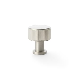 Alexander & Wilks AW807R-29-SN Lucia Reeded Cupboard Knob - Satin Nickel - 29mm (LEAD TIME: 2-3 DAYS)