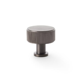 Alexander & Wilks AW807R-35-DBZPVD Lucia Reeded Cupboard Knob - Dark Bronze PVD - 35mm (LEAD TIME: 2-3 DAYS)
