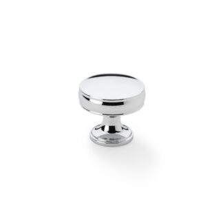Alexander & Wilks AW808-32-PC Lynd Cupboard Knob - Polished Chrome - 32mm (LEAD TIME: 2-3 DAYS)
