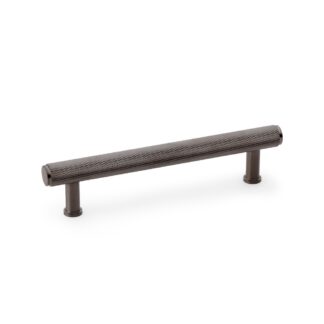 Alexander & Wilks AW809-128-DBZPVD Crispin Knurled T-bar Cupboard Pull Handle - Dark Bronze PVD - Centres 128mm (LEAD TIME: 2-3 DAYS)