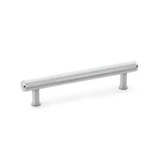Alexander & Wilks AW809-128-SC Crispin Knurled T-bar Cupboard Pull Handle - Satin Chrome - Centres 128mm (LEAD TIME: 2-3 DAYS)
