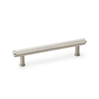 Alexander & Wilks AW809-128-SN Crispin Knurled T-bar Cupboard Pull Handle - Satin Nickel - Centres 128mm (LEAD TIME: 2-3 DAYS)