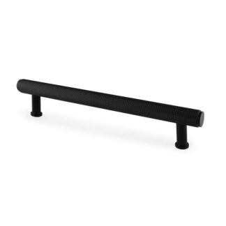Alexander & Wilks AW809-160-BL Crispin Knurled T-bar Cupboard Pull Handle - Black - Centres 160mm (LEAD TIME: 2-3 DAYS)