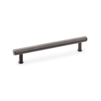 Alexander & Wilks AW809-160-DBZPVD Crispin Knurled T-bar Cupboard Pull Handle - Dark Bronze PVD - Centres 160mm (LEAD TIME: 2-3 DAYS)