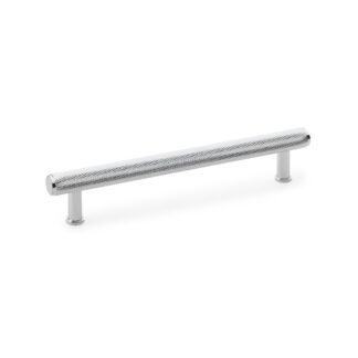 Alexander & Wilks AW809-160-PC Crispin Knurled T-bar Cupboard Pull Handle - Polished Chrome - Centres 160mm (LEAD TIME: 2-3 DAYS)