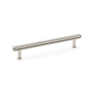 Alexander & Wilks AW809-160-PN Crispin Knurled T-bar Cupboard Pull Handle - Polished Nickel - Centres 160mm (LEAD TIME: 2-3 DAYS)