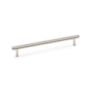 Alexander & Wilks AW809-224-PN Crispin Knurled T-bar Cupboard Pull Handle - Polished Nickel - Centres 224mm (LEAD TIME: 2-3 DAYS)