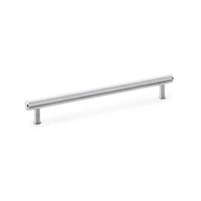 Alexander & Wilks AW809-224-SC Crispin Knurled T-bar Cupboard Pull Handle - Satin Chrome - Centres 224mm (LEAD TIME: 2-3 DAYS)