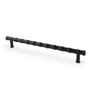Alexander & Wilks AW809B-224-BL Crispin Bamboo T-bar Cupboard Pull Handle - Black - 224mm Centres (LEAD TIME: 2-3 DAYS)