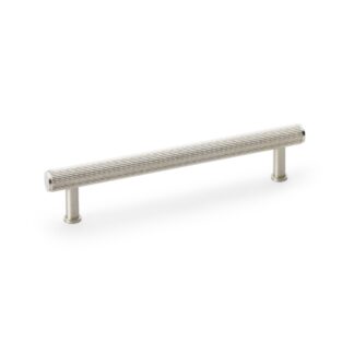 Alexander & Wilks AW809R-160-SN Crispin Reeded T-bar Cupboard Pull Handle - Satin Nickel - 160mm (LEAD TIME: 2-3 DAYS)