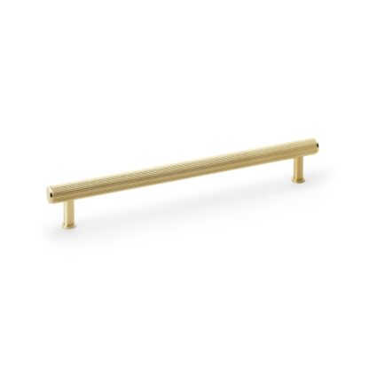 Alexander & Wilks AW809R-224-SBPVD Crispin Reeded T-bar Cupboard Pull Handle - Satin Brass PVD - 224mm (LEAD TIME: 2-3 DAYS)