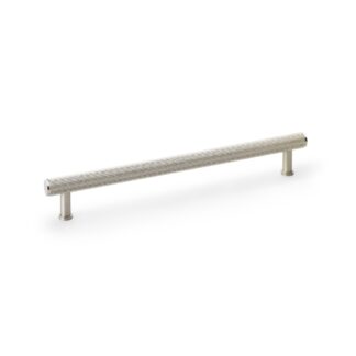 Alexander & Wilks AW809R-224-SN Crispin Reeded T-bar Cupboard Pull Handle - Satin Nickel - 224mm (LEAD TIME: 2-3 DAYS)