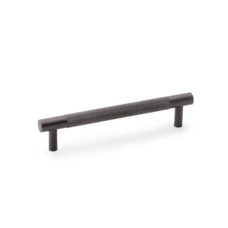 Alexander & Wilks AW810-128-DBZPVD Brunel Knurled T-Bar Cupboard Handle - Dark Bronze PVD - Centres 128mm (LEAD TIME: 2-3 DAYS)