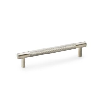 Alexander & Wilks AW810-128-SN Brunel Knurled T-Bar Cupboard Handle - Satin Nickel - Centres 128mm (LEAD TIME: 2-3 DAYS)