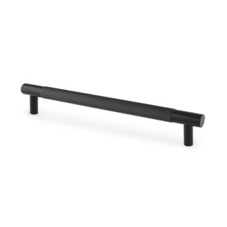 Alexander & Wilks AW810-160-BL Brunel Knurled T-Bar Cupboard Handle - Black - Centres 160mm (LEAD TIME: 2-3 DAYS)