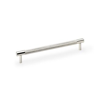 Alexander & Wilks AW810-192-PN Brunel Knurled T-Bar Cupboard Handle - Polished Nickel - Centres 192mm (LEAD TIME: 2-3 DAYS)
