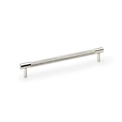 Alexander & Wilks AW810-192-PN Brunel Knurled T-Bar Cupboard Handle - Polished Nickel - Centres 192mm (LEAD TIME: 2-3 DAYS)