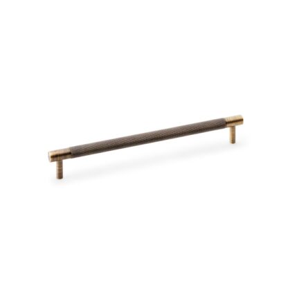 Alexander & Wilks AW810-224-AB Brunel Knurled T-Bar Cupboard Handle - Antique Brass - Centres 224mm (LEAD TIME: 2-3 DAYS)
