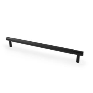 Alexander & Wilks AW810-224-BL Brunel Knurled T-Bar Cupboard Handle - Black - Centres 224mm (LEAD TIME: 2-3 DAYS)