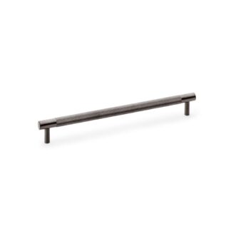 Alexander & Wilks AW810-224-DBZPVD Brunel Knurled T-Bar Cupboard Handle - Dark Bronze Finish - Centres 224mm (LEAD TIME: 2-3 DAYS)