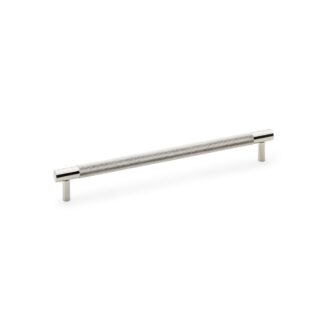 Alexander & Wilks AW810-224-PN Brunel Knurled T-Bar Cupboard Handle - Polished Nickel - Centres 224mm (LEAD TIME: 2-3 DAYS)