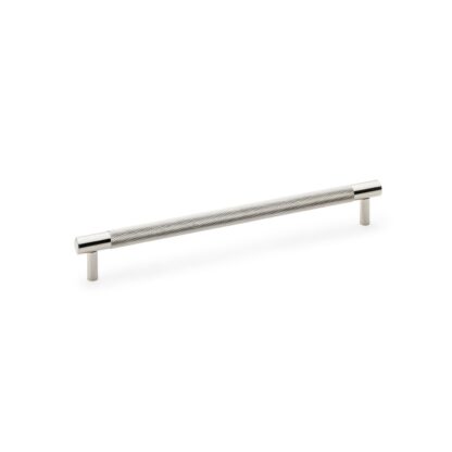Alexander & Wilks AW810-224-PN Brunel Knurled T-Bar Cupboard Handle - Polished Nickel - Centres 224mm (LEAD TIME: 2-3 DAYS)