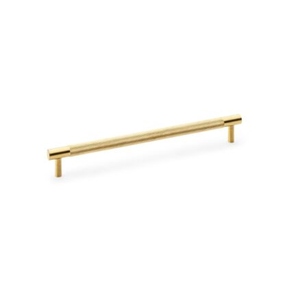 Alexander & Wilks AW810-224-SBPVD Brunel Knurled T-Bar Cupboard Handle - Satin Brass PVD - Centres 224mm (LEAD TIME: 2-3 DAYS)