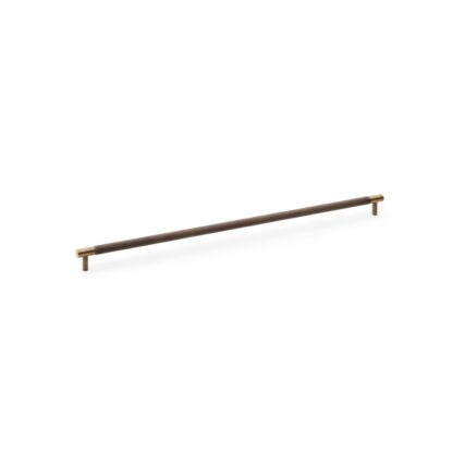 Alexander & Wilks AW810-448-AB Brunel Knurled T-Bar Cupboard Handle - Antique Brass - Centres 448mm (LEAD TIME: 2-3 DAYS)