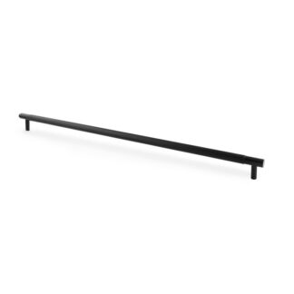 Alexander & Wilks AW810-448-BL Brunel Knurled T-Bar Cupboard Handle - Black - Centres 448mm (LEAD TIME: 2-3 DAYS)