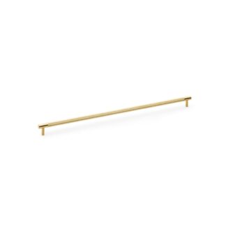 Alexander & Wilks AW810-448-SBPVD Brunel Knurled T-Bar Cupboard Handle - Satin Brass PVD - Centres 448mm (LEAD TIME: 2-3 DAYS)
