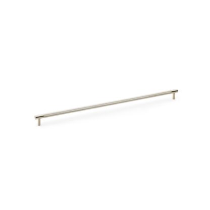 Alexander & Wilks AW810-448-SN Brunel Knurled T-Bar Cupboard Handle - Satin Nickel - Centres 448mm (LEAD TIME: 2-3 DAYS)