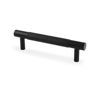 Alexander & Wilks AW810-96-BL Brunel Knurled T-Bar Cupboard Handle - Black - Centres 96mm (LEAD TIME: 2-3 DAYS)