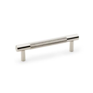 Alexander & Wilks AW810-96-PN Brunel Knurled T-Bar Cupboard Handle - Polished Nickel - Centres 96mm (LEAD TIME: 2-3 DAYS)