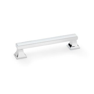 Alexander & Wilks AW813-128-PC Jesper Square Cabinet Pull Handle - Polished Chrome - Centres 128mm (LEAD TIME: 2-3 DAYS)